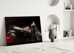 Batmobile close-up showing armored Dark Knight beside Arkham Batmobile