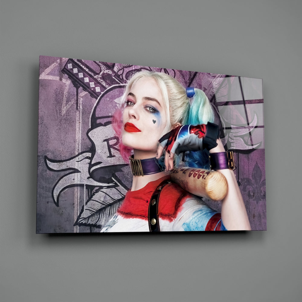 Graffiti-portrait panel bringing electric drama to a contemporary gaming lounge