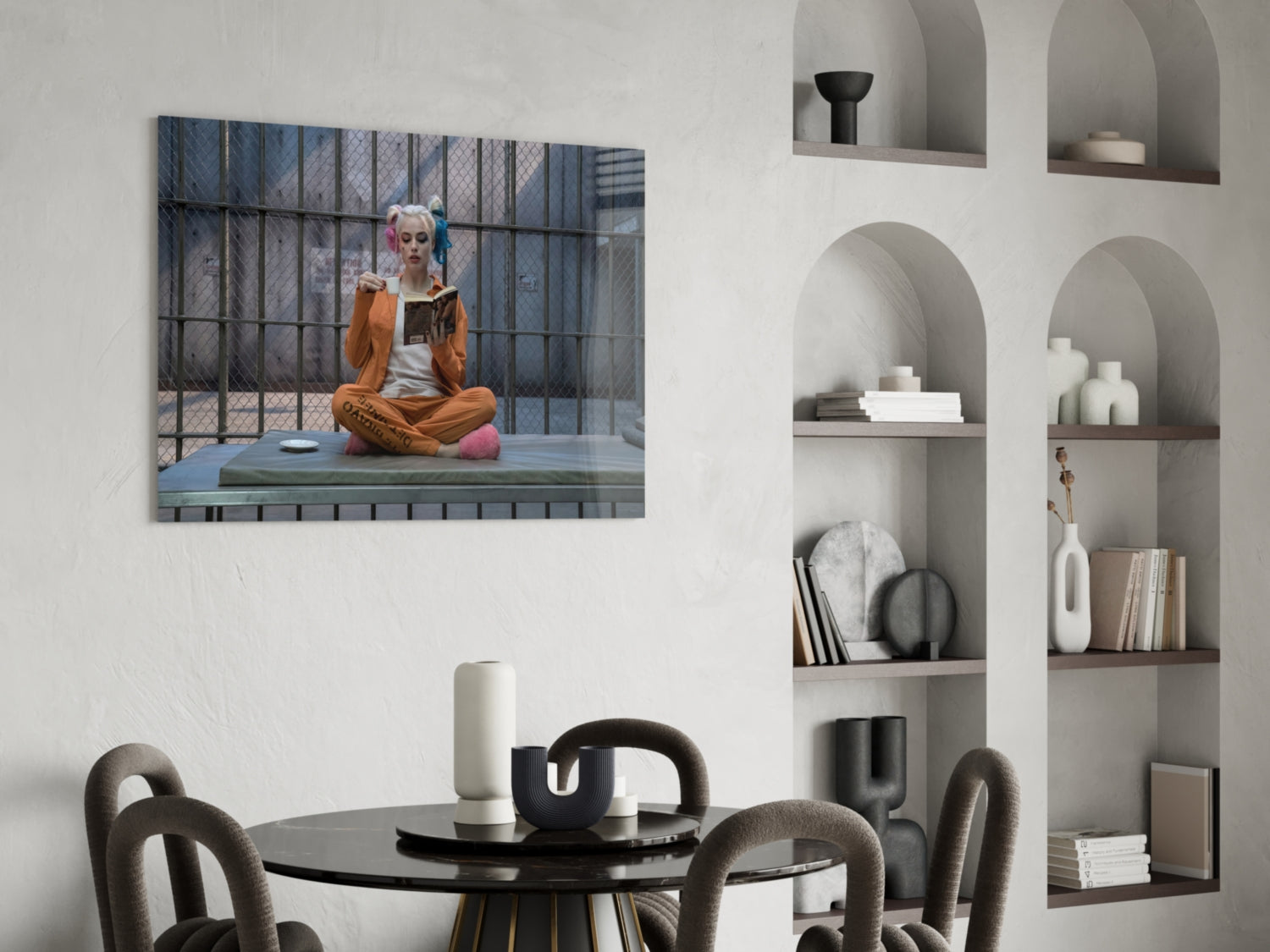 Harley Quinn Glass Art.