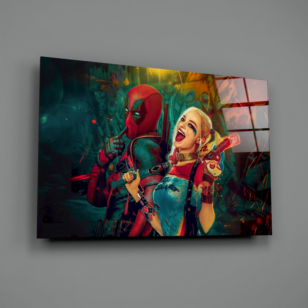 Crossover-poster panel bringing electric drama to a contemporary gaming lounge