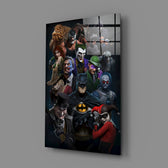 Collage-poster panel bringing iconic gravity to a contemporary man cave