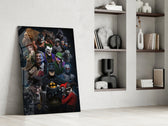 Batman Universe glass print enhancing a home theater with cinematic gravity