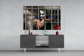 Joker panel catching low light to reveal its tense calm