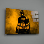 Cinematic-poster panel bringing smoldering gravity to a contemporary home theater
