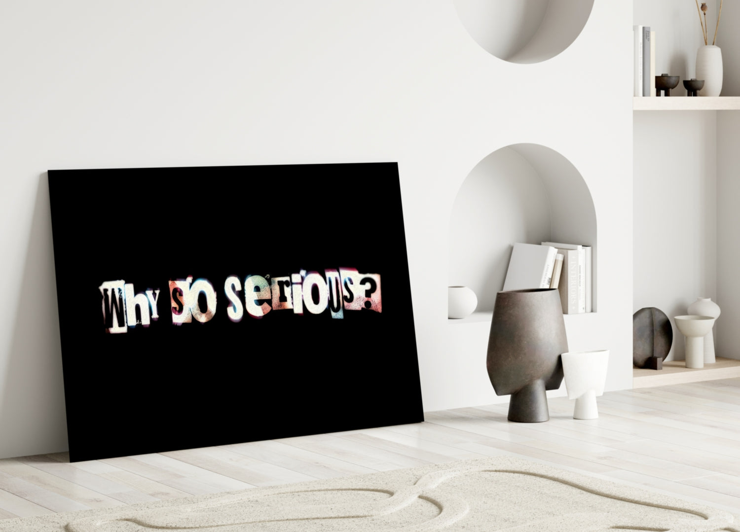 Why so Serious? Glass Art.