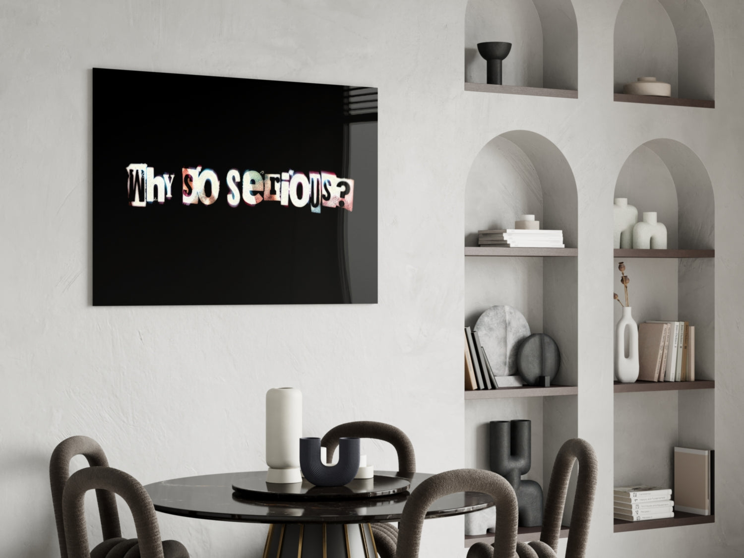 Why so Serious? Glass Art.