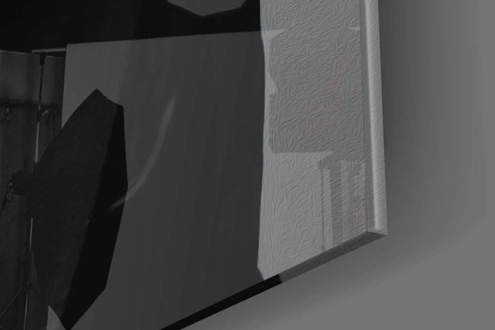 Joker artwork anchoring a wall with bold cinematic palette