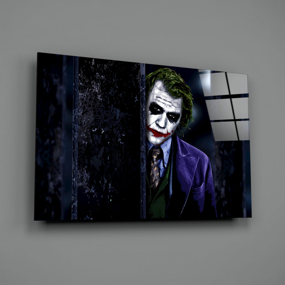 Painterly-illustration panel bringing menacing gravity to a contemporary home theater