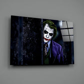 Painterly-illustration panel bringing menacing gravity to a contemporary home theater