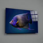 Macro-aquatic panel bringing underwater elegance to a contemporary bathroom
