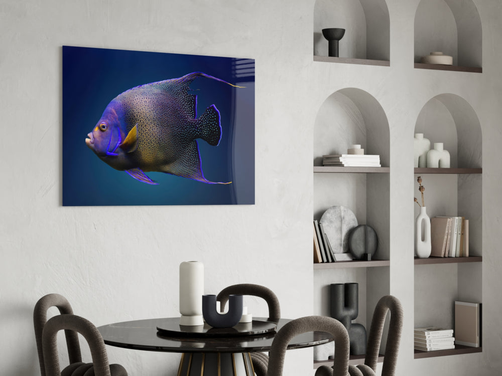 Queen Angelfish panel adding editorial calm to a kids room