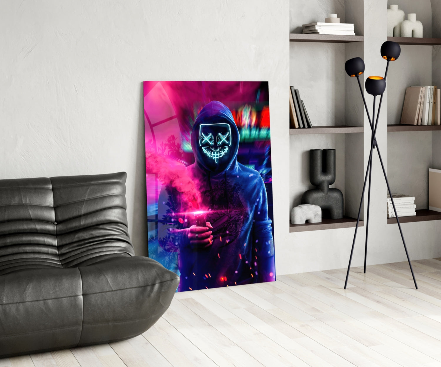 Neon Protest Glass Art.