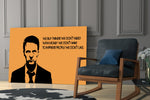 Fight Club glass print enhancing a man cave with cinematic mood