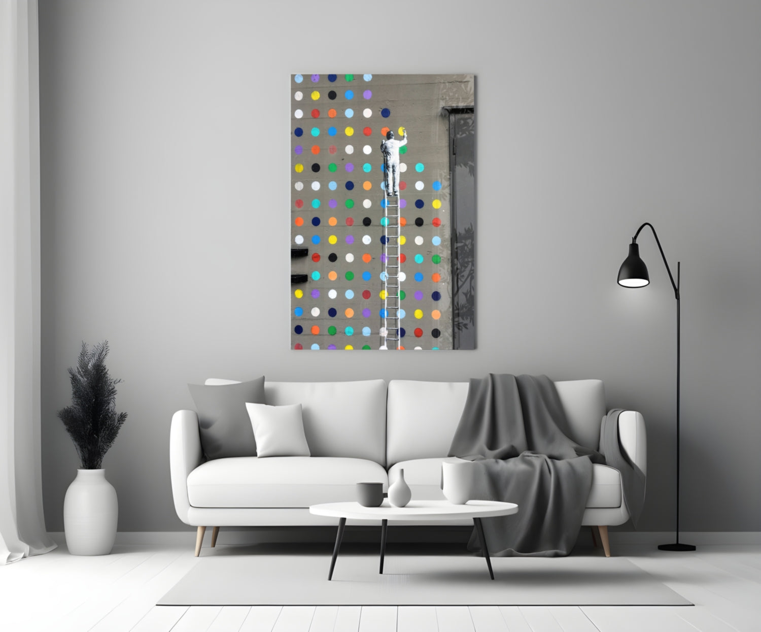 Dots Glass Art.