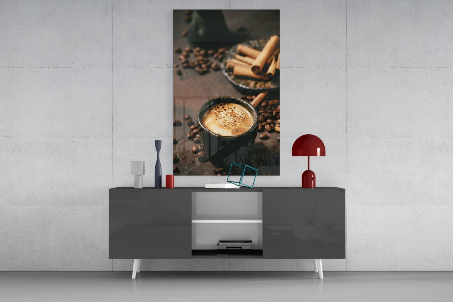 Cinnamon Coffee Glass Art.