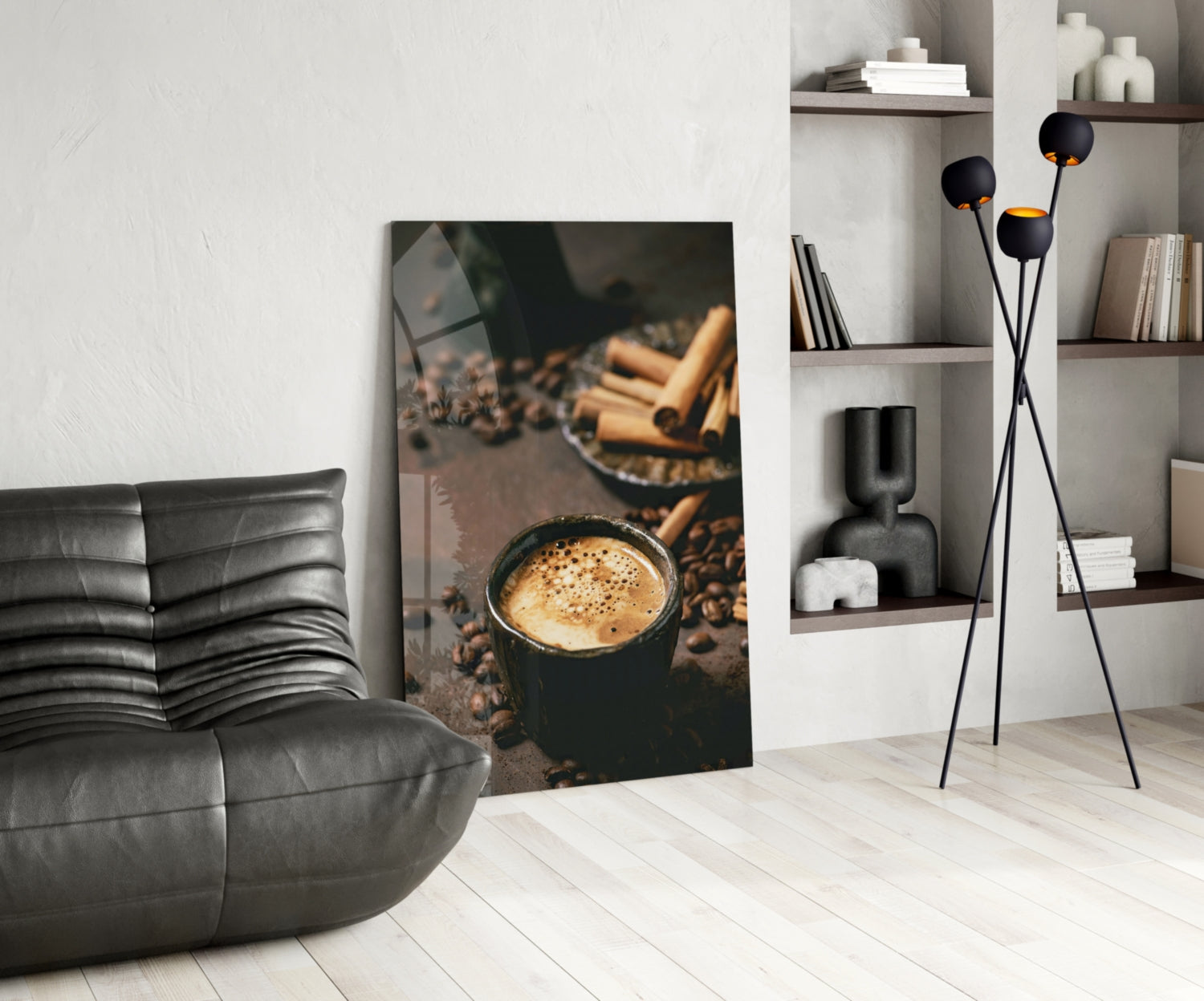 Cinnamon Coffee Glass Art.