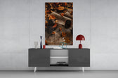 Autumn Picnic panel catching low light to reveal its seasonal warmth