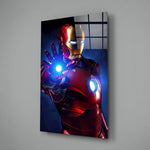 Cinematic-portrait panel bringing electric drama to a contemporary gaming lounge
