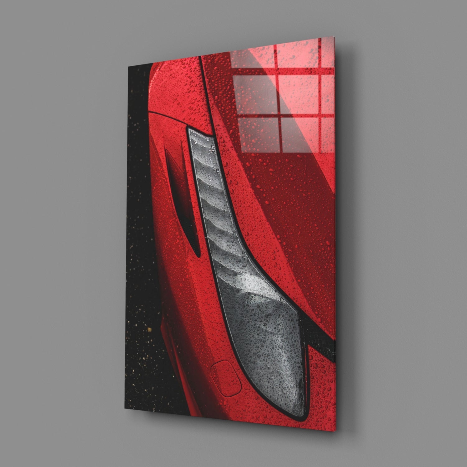 Ferrari’s Red Glass Wall Art.