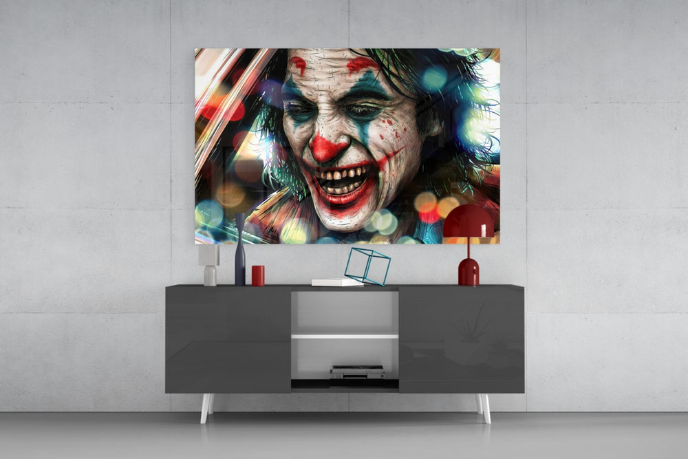 Jokers Laugh panel catching low light to reveal its dramatic gravity