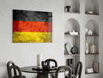Flag of Germany panel adding editorial drama to a gaming room