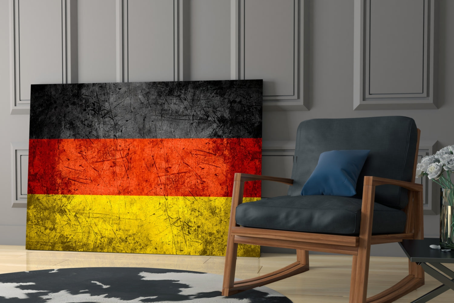 Flag of Germany Glass Wall Art.