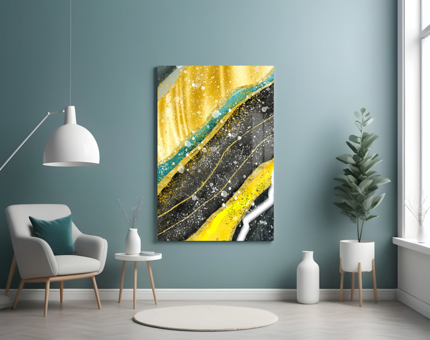 Marble  Glass Wall Art.