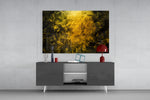 Yellow Smoke panel catching low light to reveal its mysterious glow