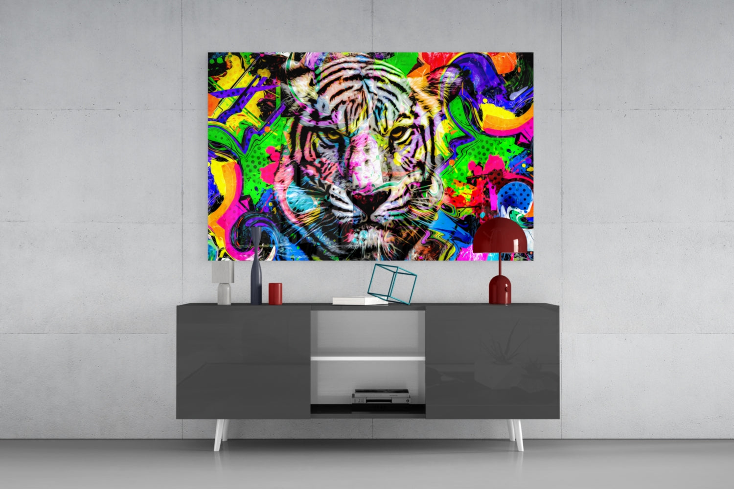 Eye of the Tiger Glass Wall Art.