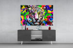 Eye of the Tiger panel catching screen glow to reveal its electric saturation