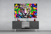 Eye of the Tiger panel catching screen glow to reveal its electric saturation