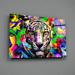 Pop-graffiti panel bringing electric drama to a contemporary gaming lounge