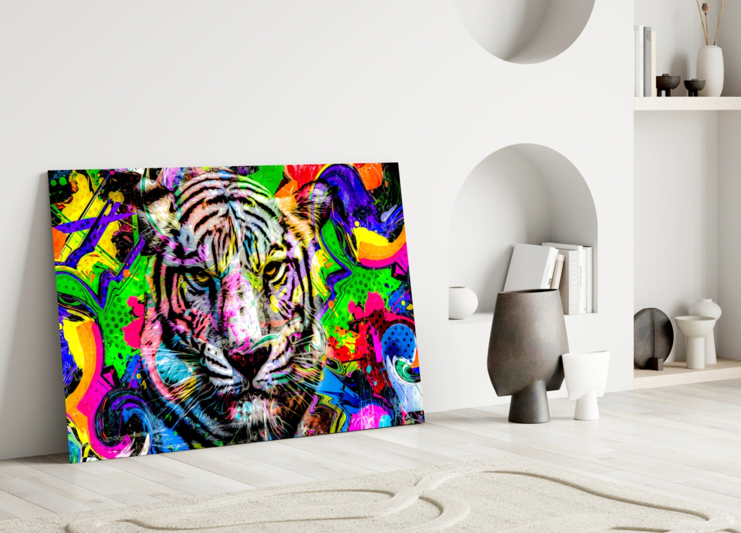Eye of the Tiger Glass Wall Art.