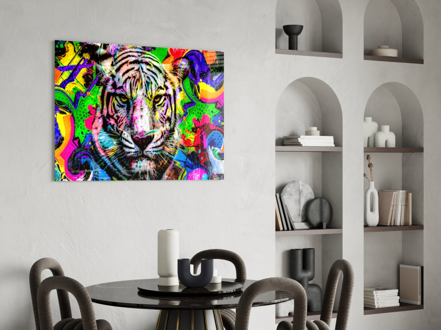 Eye of the Tiger Glass Wall Art.