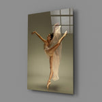 Classical-dance panel bringing serene elegance to a contemporary bedroom