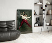Fencing glass print enhancing a study with cinematic warmth
