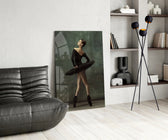 Ballerina panel adding editorial mood to a living room