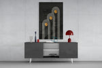 Three Dots panel catching low light to reveal its luxe geometry