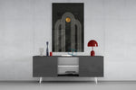 The Dot and Lines panel catching low light to reveal its luxe minimalism