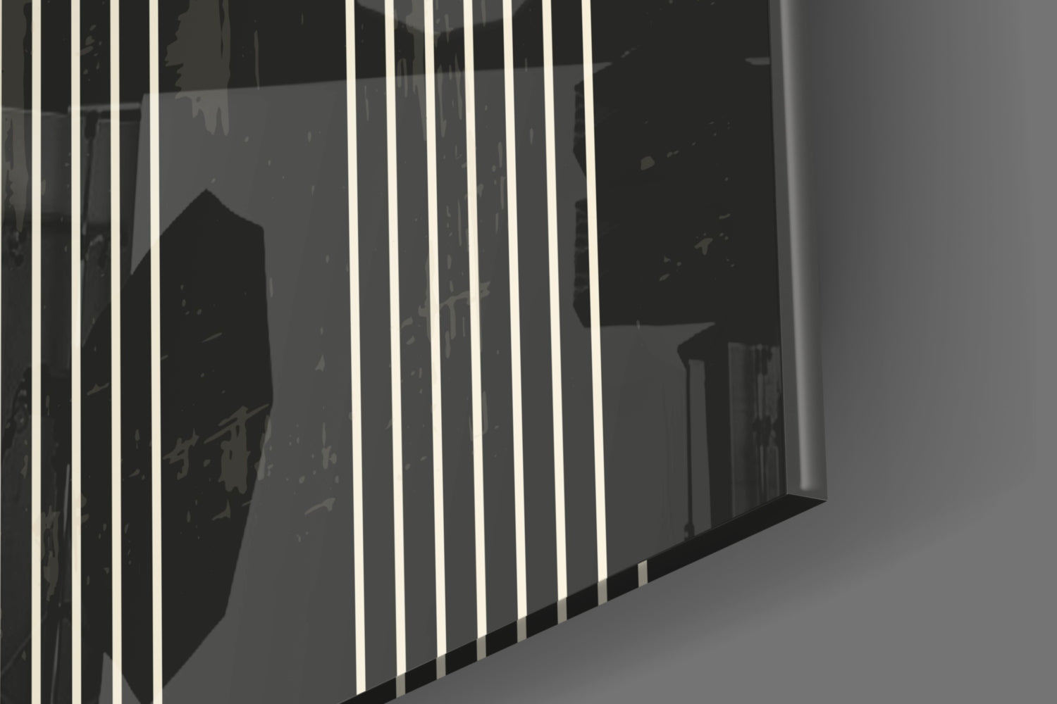 The Dot and Lines Glass Wall Art.