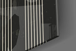 The Dot and Lines artwork anchoring a wall with dark luxe palette