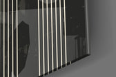 The Dot and Lines artwork anchoring a wall with dark luxe palette