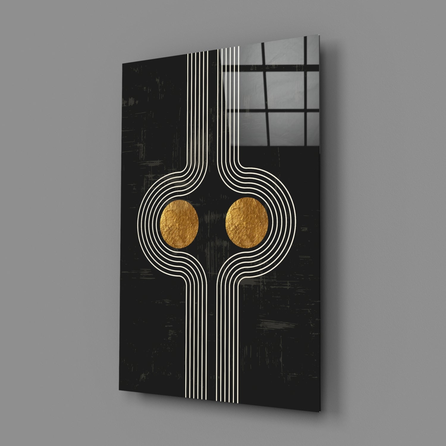 Two Dots Glass Wall Art.