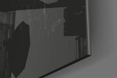Two Dots artwork anchoring a wall with dark luxe palette