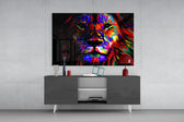 Lion panel catching low light to reveal its electric saturation