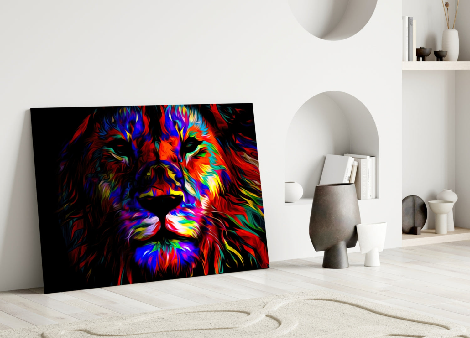 Lion Glass Wall Art.
