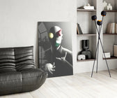 Juggler panel adding editorial mood to a living room