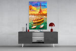 Eiffel and Boat panel catching window light to reveal its dreamy saturation