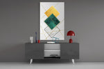 Squares panel catching window light to reveal its sophisticated calm