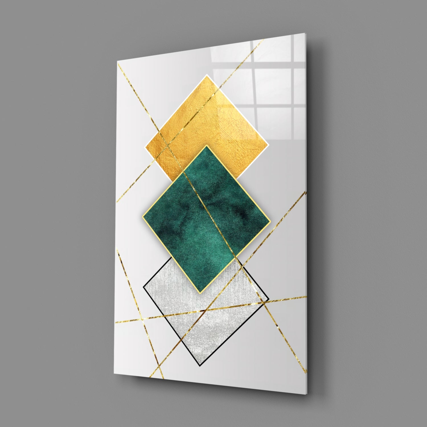 Squares Glass Wall Art.